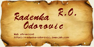 Radenka Odorović vizit kartica